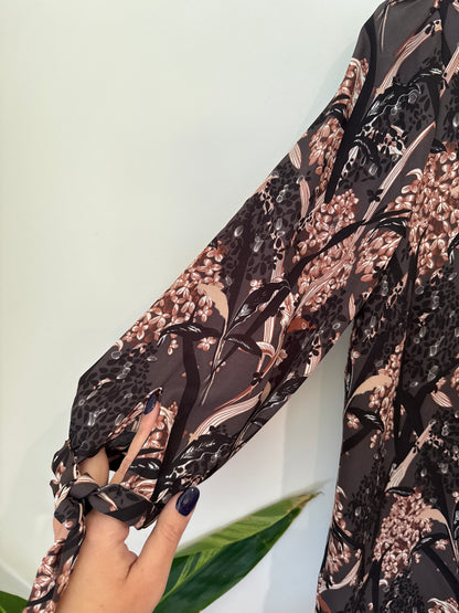 Oliver Black Lightweight Floral Shirt Size 12