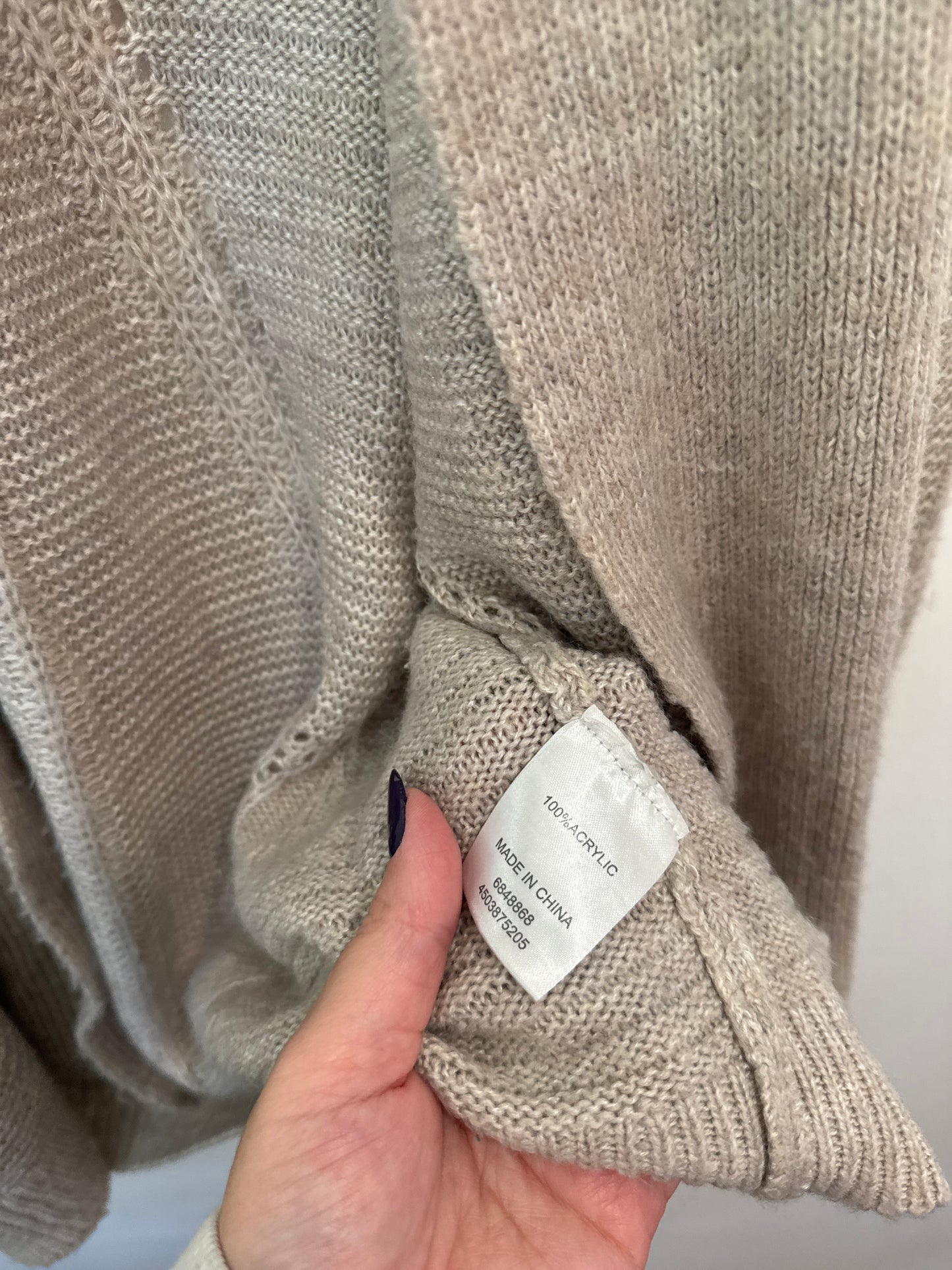 Ella J Open-front Knit Cardigan Size 14