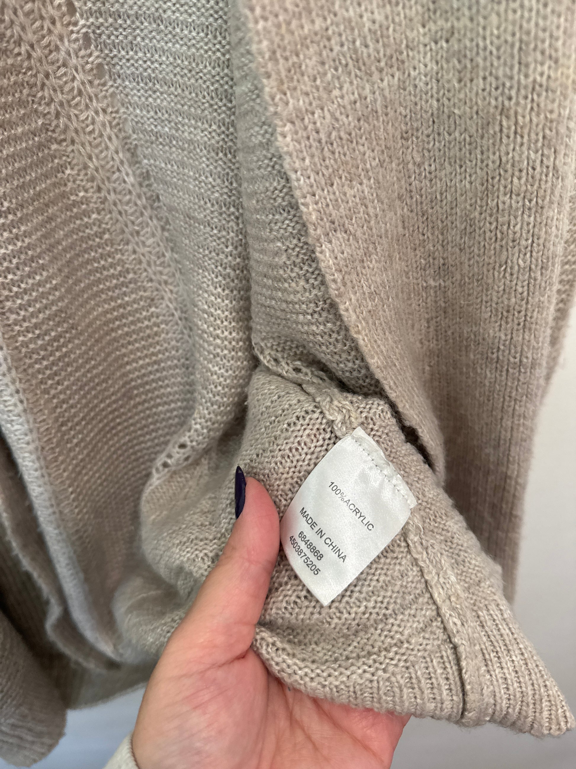 Ella J Open-front Knit Cardigan Size 14