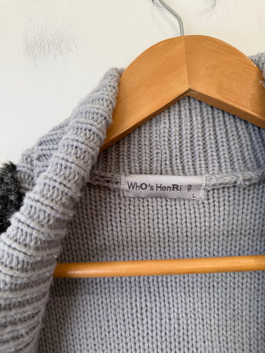 Who's Henri Cardigan Sweater Size L