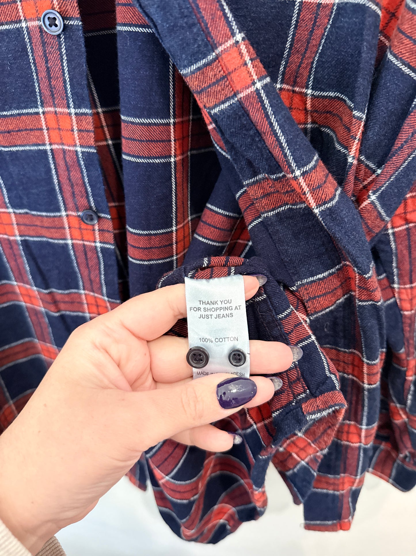 Just Jeans Flannel Shirt Size XXXL