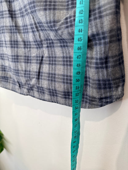 Armani Junior Plaid Button-up Shirt Size 12A | 154cm | U/Arm to U/Arm 46cm | L 54cm