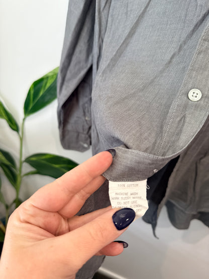 B & B Jones Oversized Button-up Shirt Size 17 1/2 | 44 | U/Arm to U/Arm 72cm