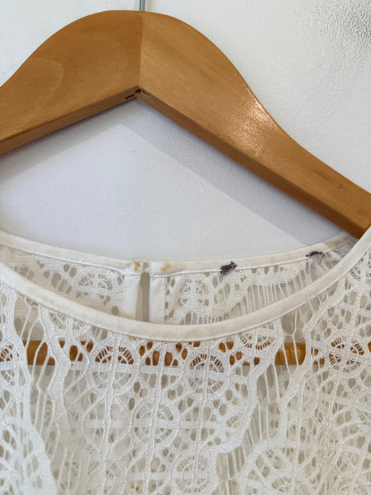 Brand Unknown Ivory Lace Shirt Size U/Arm to U/Arm 49cm
