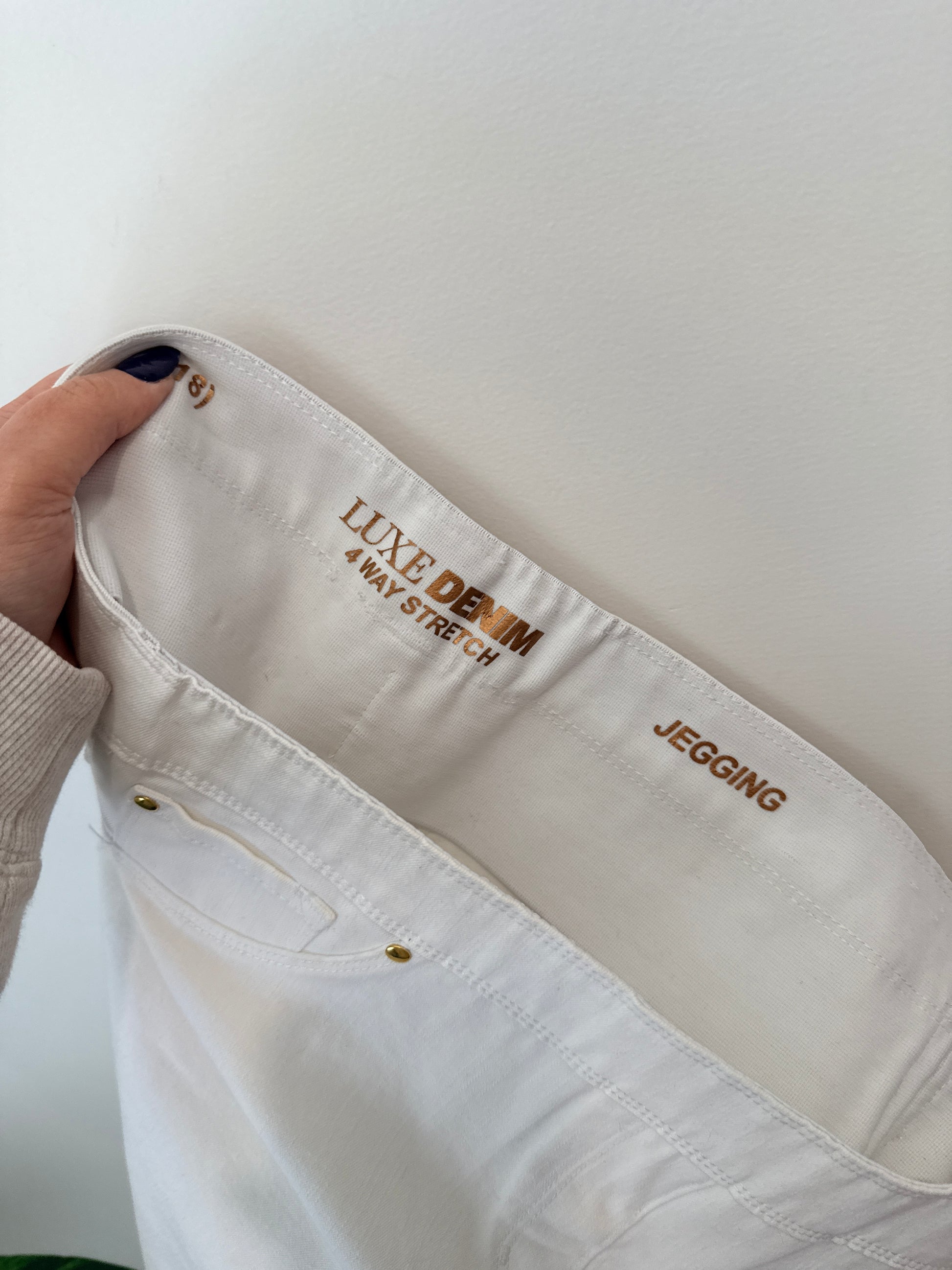 Luxe Denim Skinny Jeans Size L (16-18)