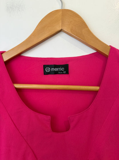 Merric Long-sleeve Ruched Top Size 12