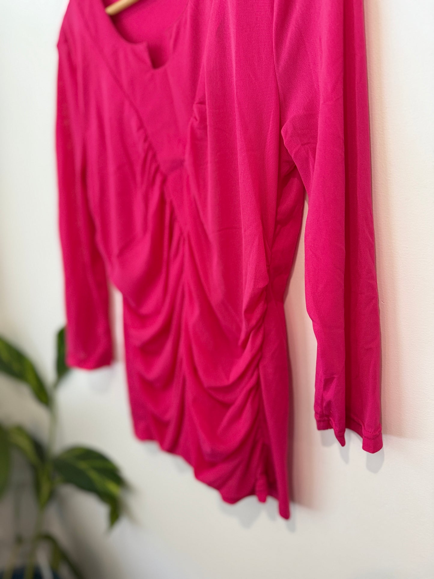 Merric Long-sleeve Ruched Top Size 12