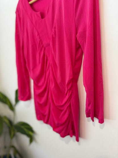 Merric Long-sleeve Ruched Top Size 12