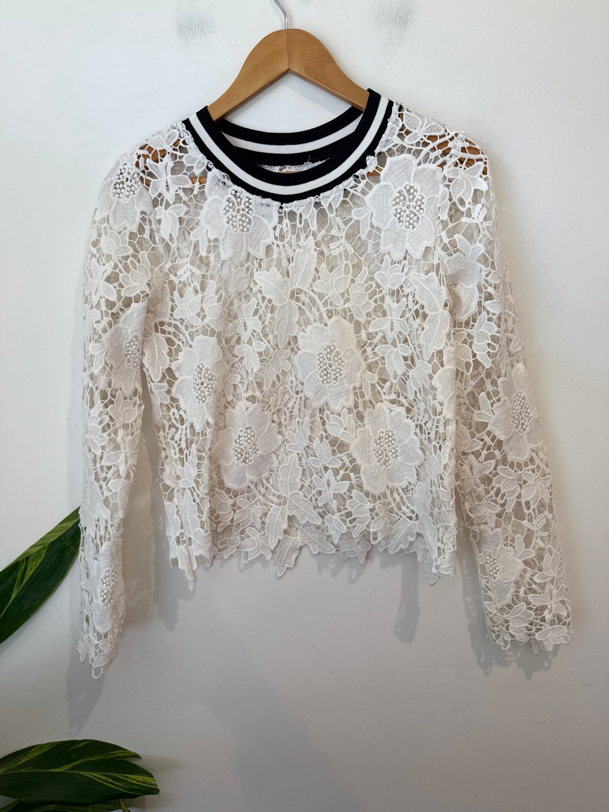 Brand Unknown Lace Sweatshirt Size U/Arm to U/Arm 46cm