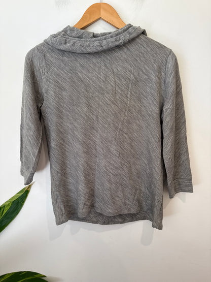Wallace Rose (NZ Made) 3/4 Sleeves Cowl-neck Top Size 12
