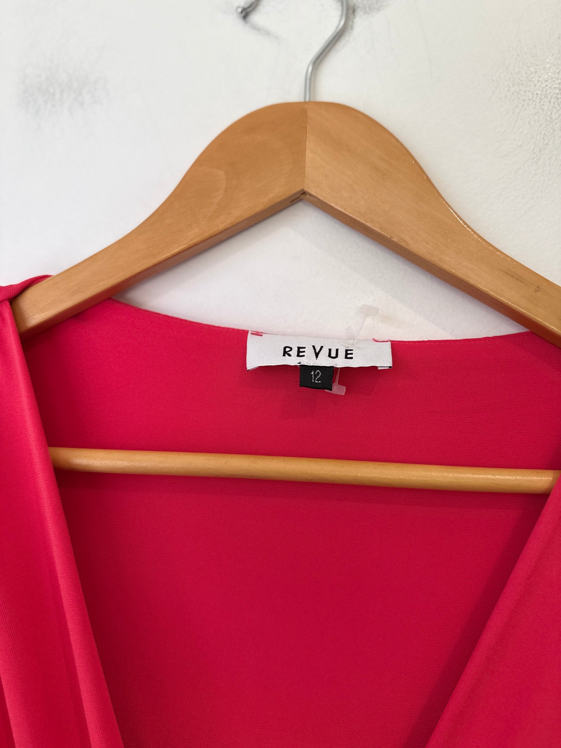 Revue Twist-front Midi Dress Size 12
