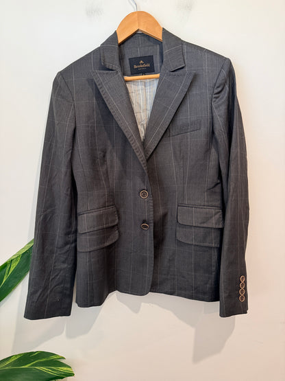 Brooksfield Donna Pinstriped Blazer Size 3 | U/Arm to U/Arm 49cm