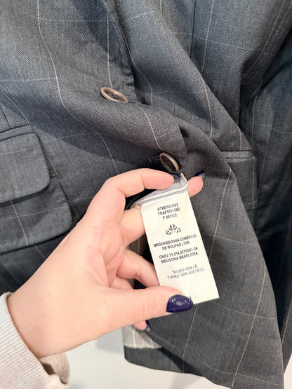 Brooksfield Donna Pinstriped Blazer Size 3 | U/Arm to U/Arm 49cm