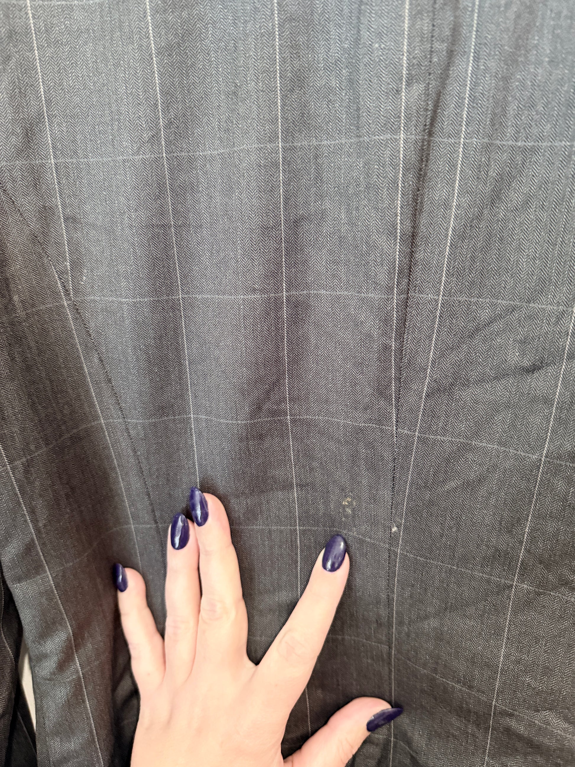 Brooksfield Donna Pinstriped Blazer Size 3 | U/Arm to U/Arm 49cm