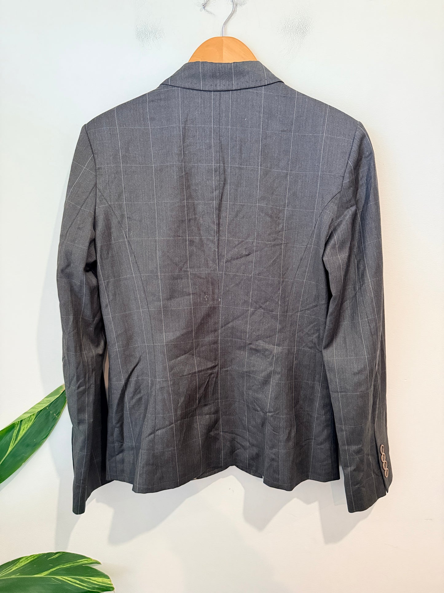 Brooksfield Donna Pinstriped Blazer Size 3 | U/Arm to U/Arm 49cm