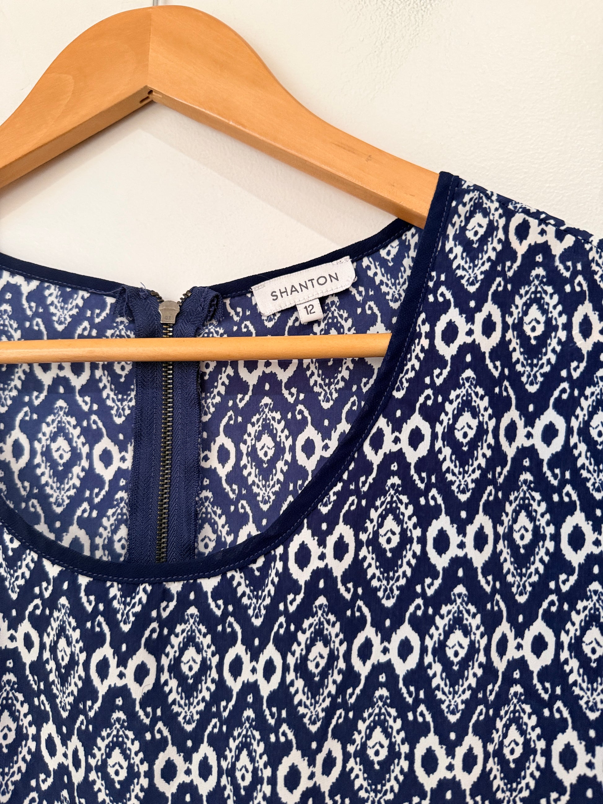 Shanton Patterned Minidress Size 12