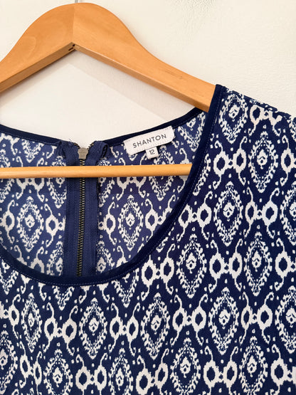 Shanton Patterned Minidress Size 12