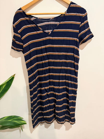 Nunu Short Sleeve T-shirt Stripe Dress Size 12