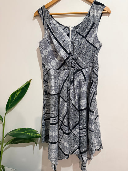 Max Sleeveless Fit And Flare Dress Snakeskin Print Size 10