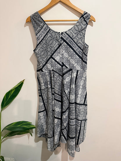 Max Sleeveless Fit And Flare Dress Snakeskin Print Size 10