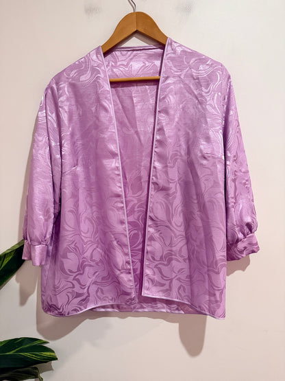 Brand Unknown Open Front Jacquard Jacket Size U/arm to U/arm 55cm