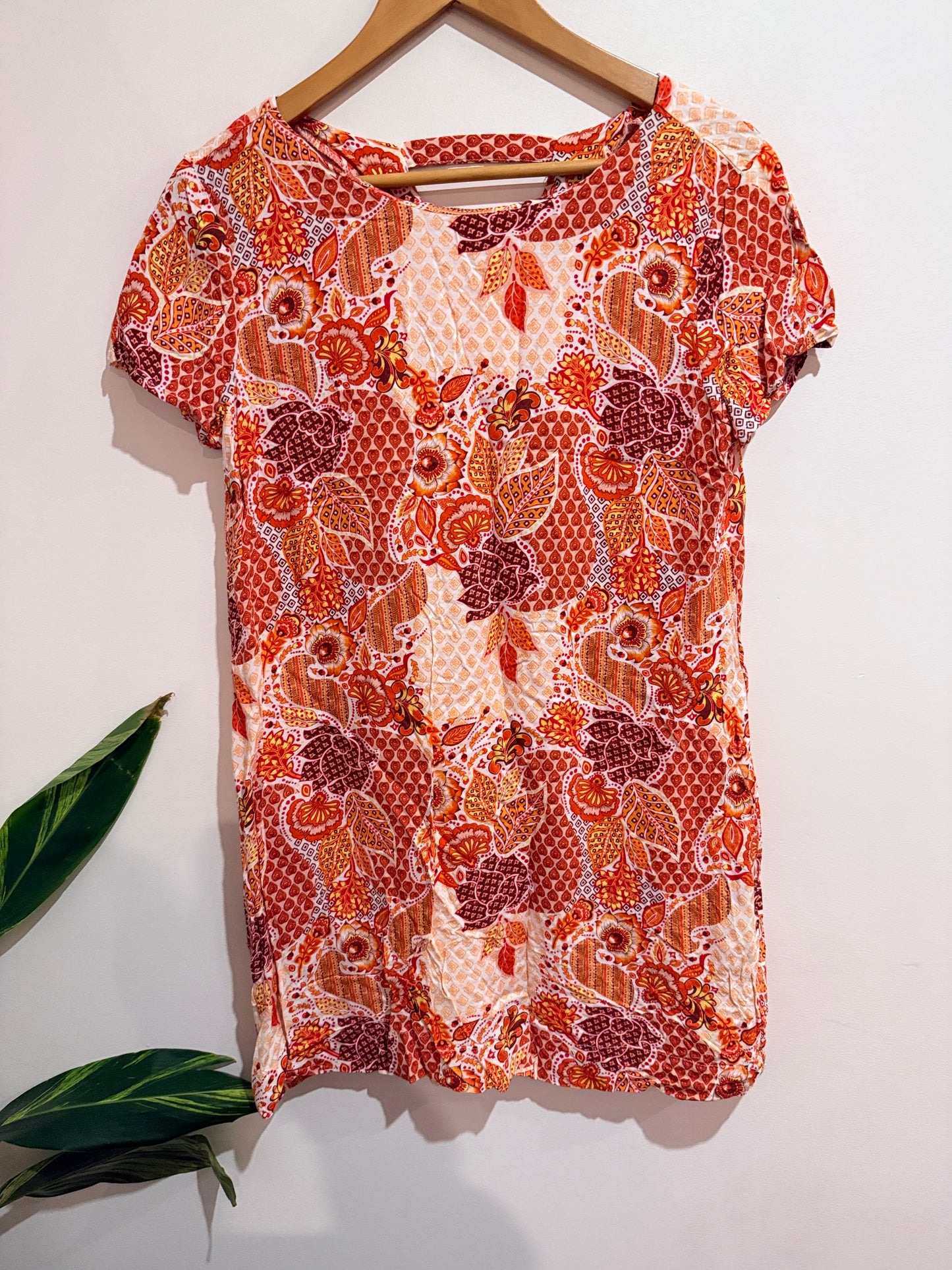 All About Eve Paisley Floral Print Top Size U/arm to U/arm 48cm