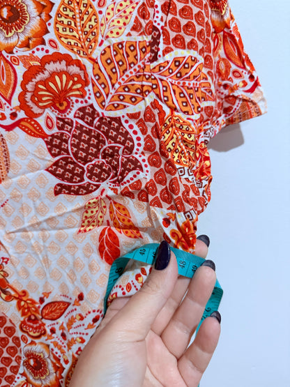 All About Eve Paisley Floral Print Top Size U/arm to U/arm 48cm