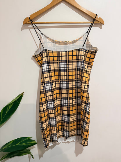 SHEIN Tartan Plaid Bodycon Cami Dress Size M