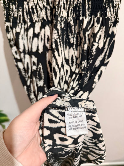 City Collection Abstract Print Wrap Dress Size S