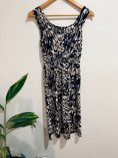 City Collection Abstract Print Wrap Dress Size S