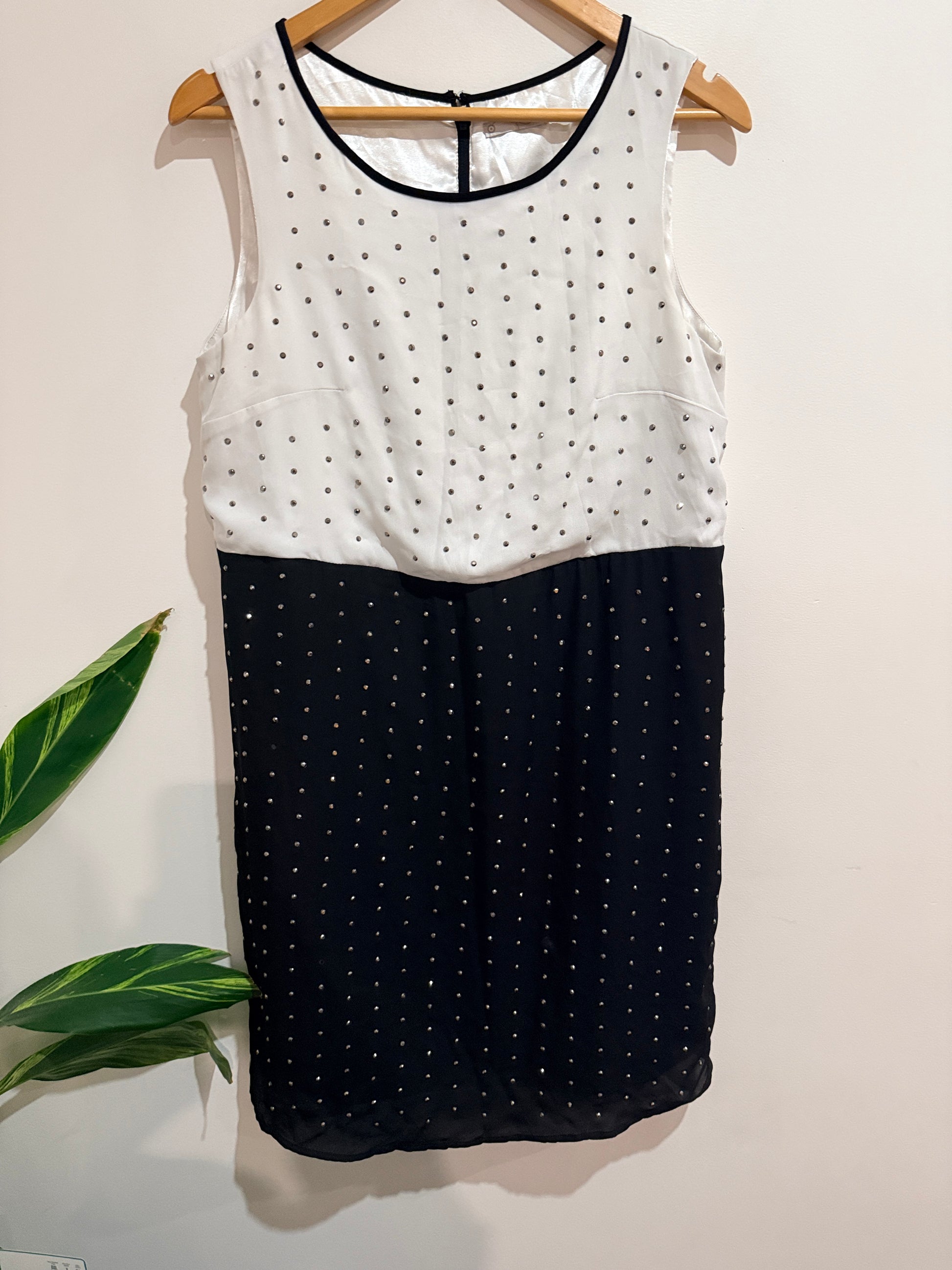 Brand Unknown Studded Colour Block Shift Dress Size 12
