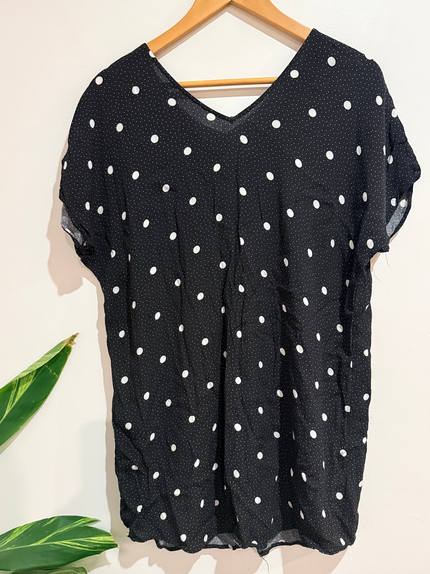 Whistle Polka Dot V-neck Blouse Size 12