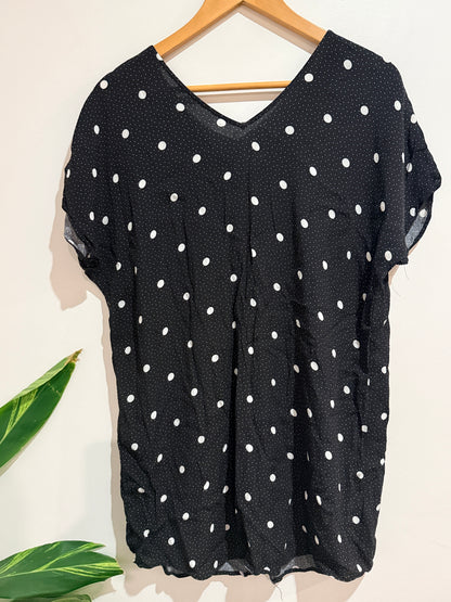 Whistle Polka Dot V-neck Blouse Size 12