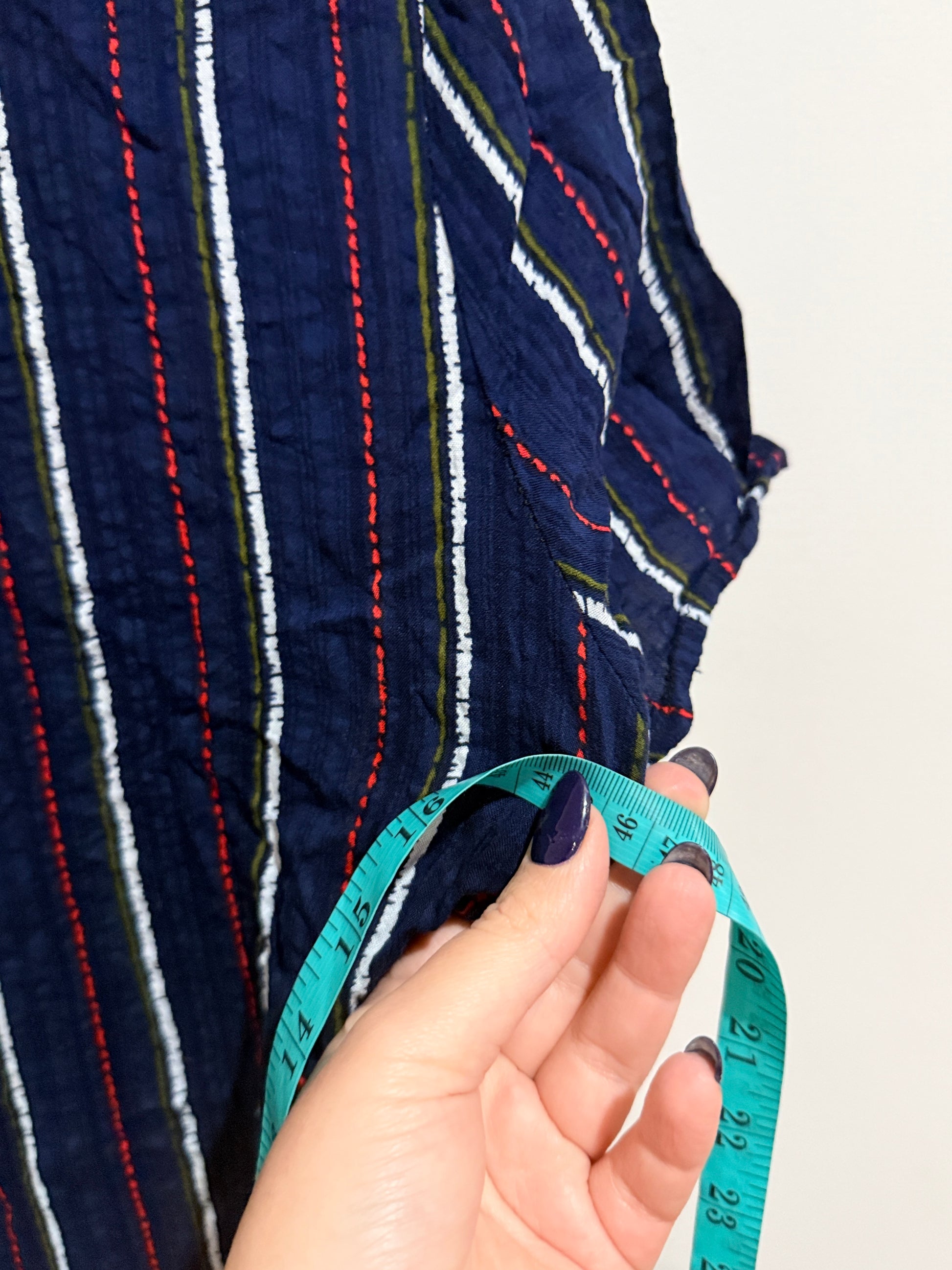 HFRAMAY Striped Textured Shift Dress Size U/arm to U/arm 46cm