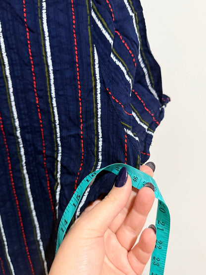HFRAMAY Striped Textured Shift Dress Size U/arm to U/arm 46cm