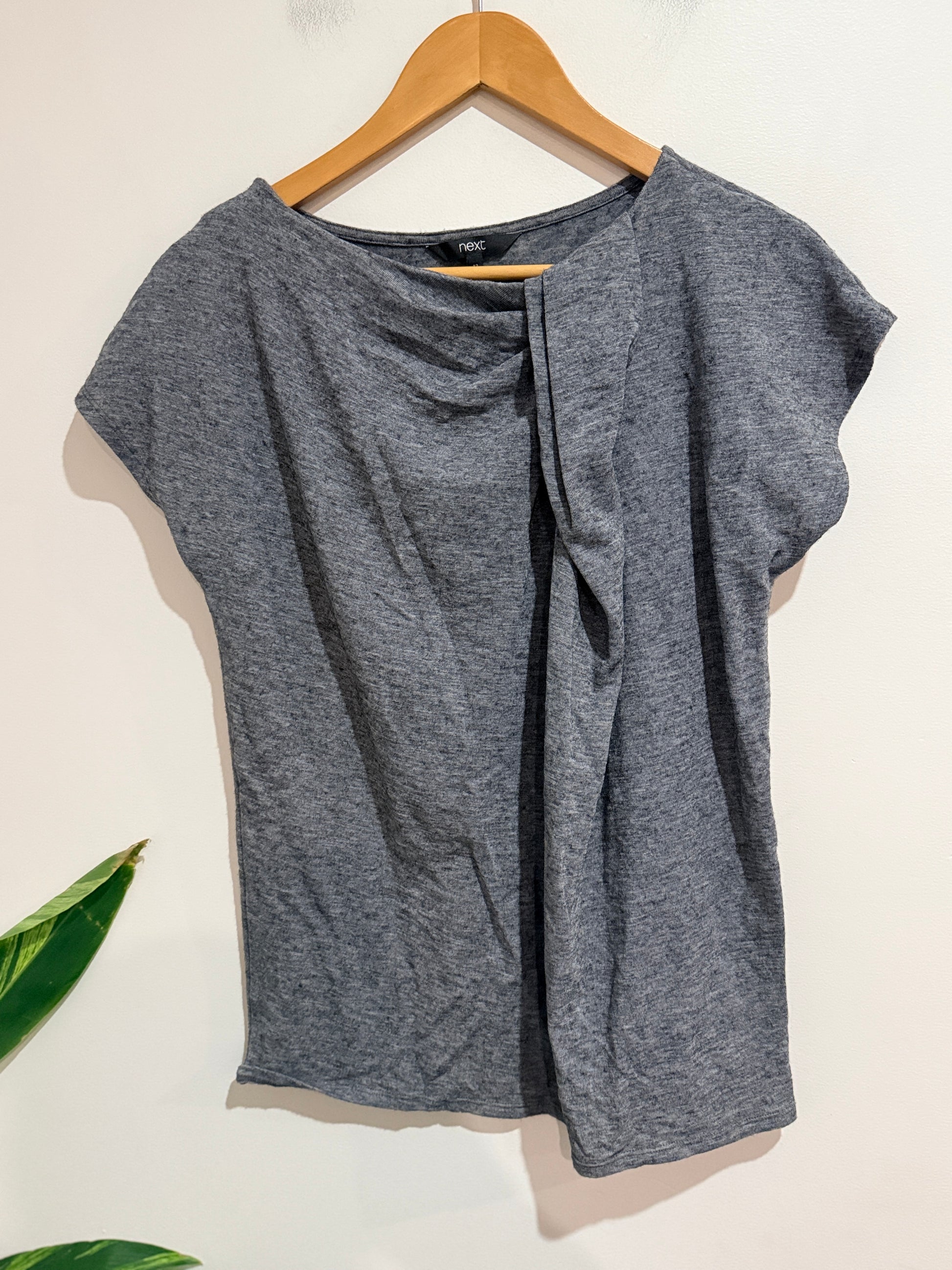 Next Draped Cowl Neck Top Size 12
