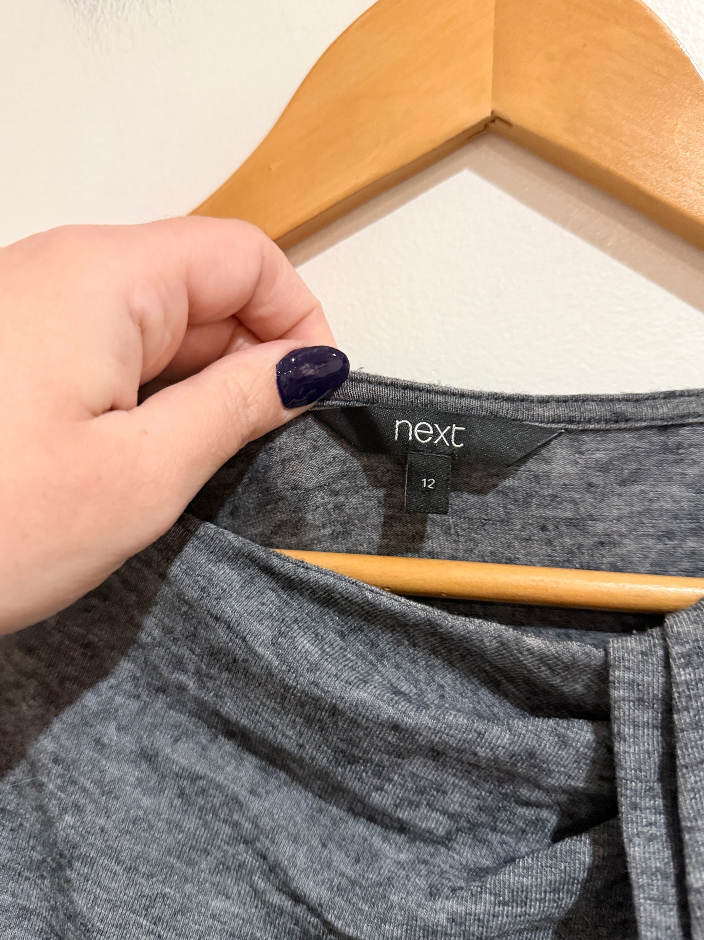 Next Draped Cowl Neck Top Size 12