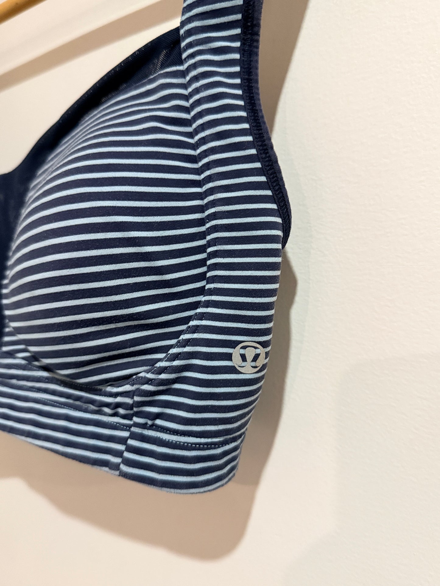 Lululemon Striped Sports Bra Size 33.5cm