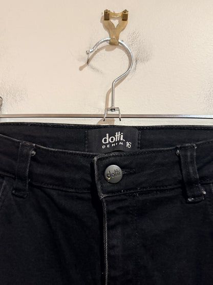 Dotti Denim Black High-waisted Skinny Jeans Size 16