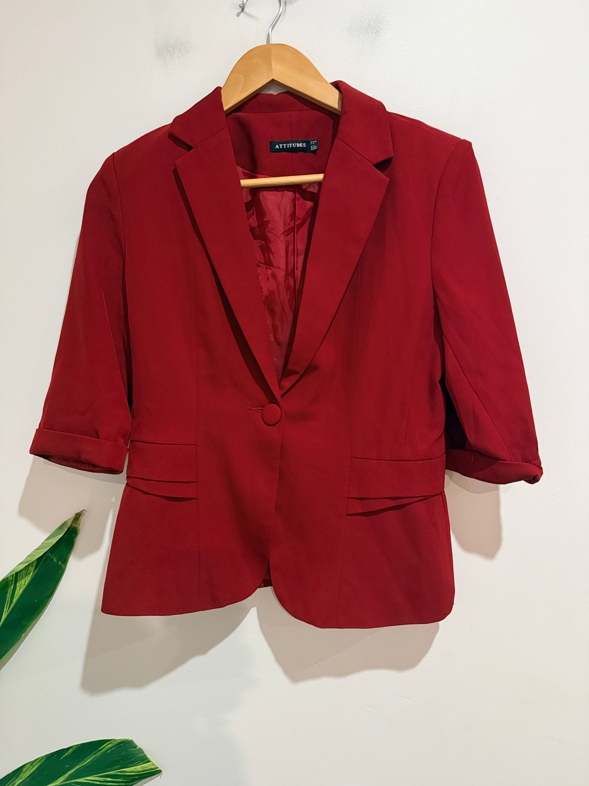 Attitudes Single-button Blazer ¾ Sleeves Size XS