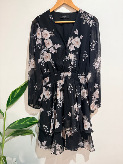 Pagani Floral Chiffon Wrap Dress Size 16