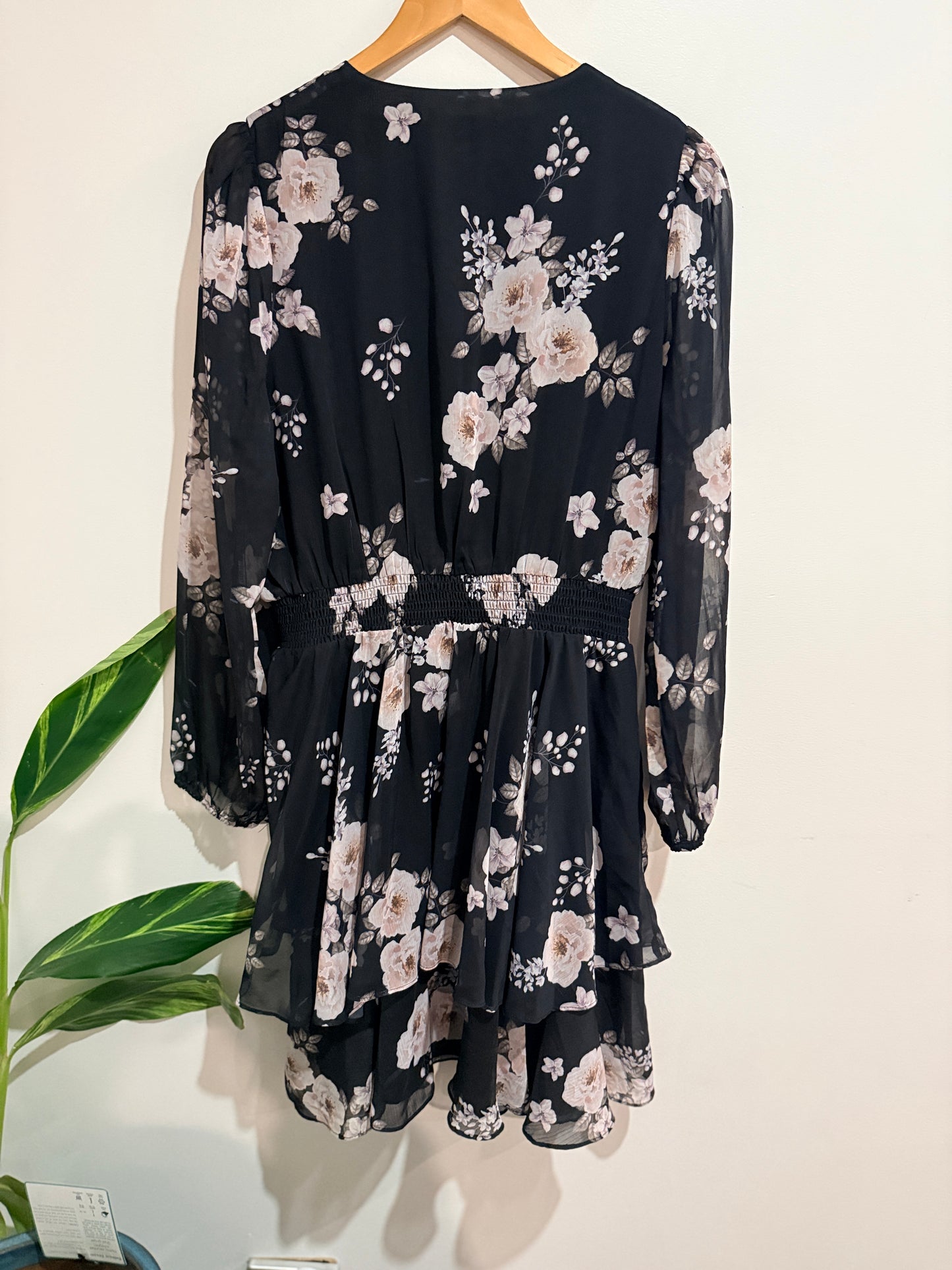 Pagani Floral Chiffon Wrap Dress Size 16