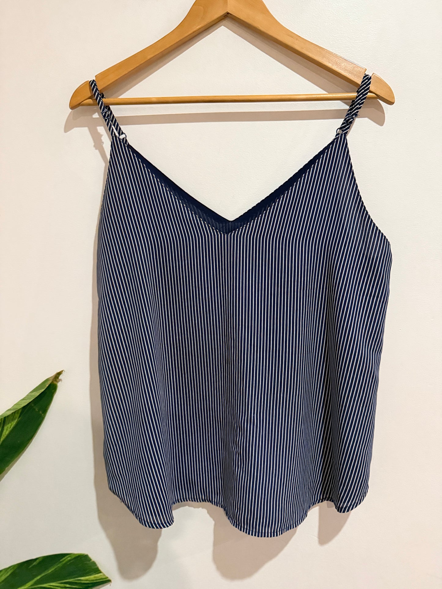 Cotton:on Pinstripe Scalloped Hem Cami Size M