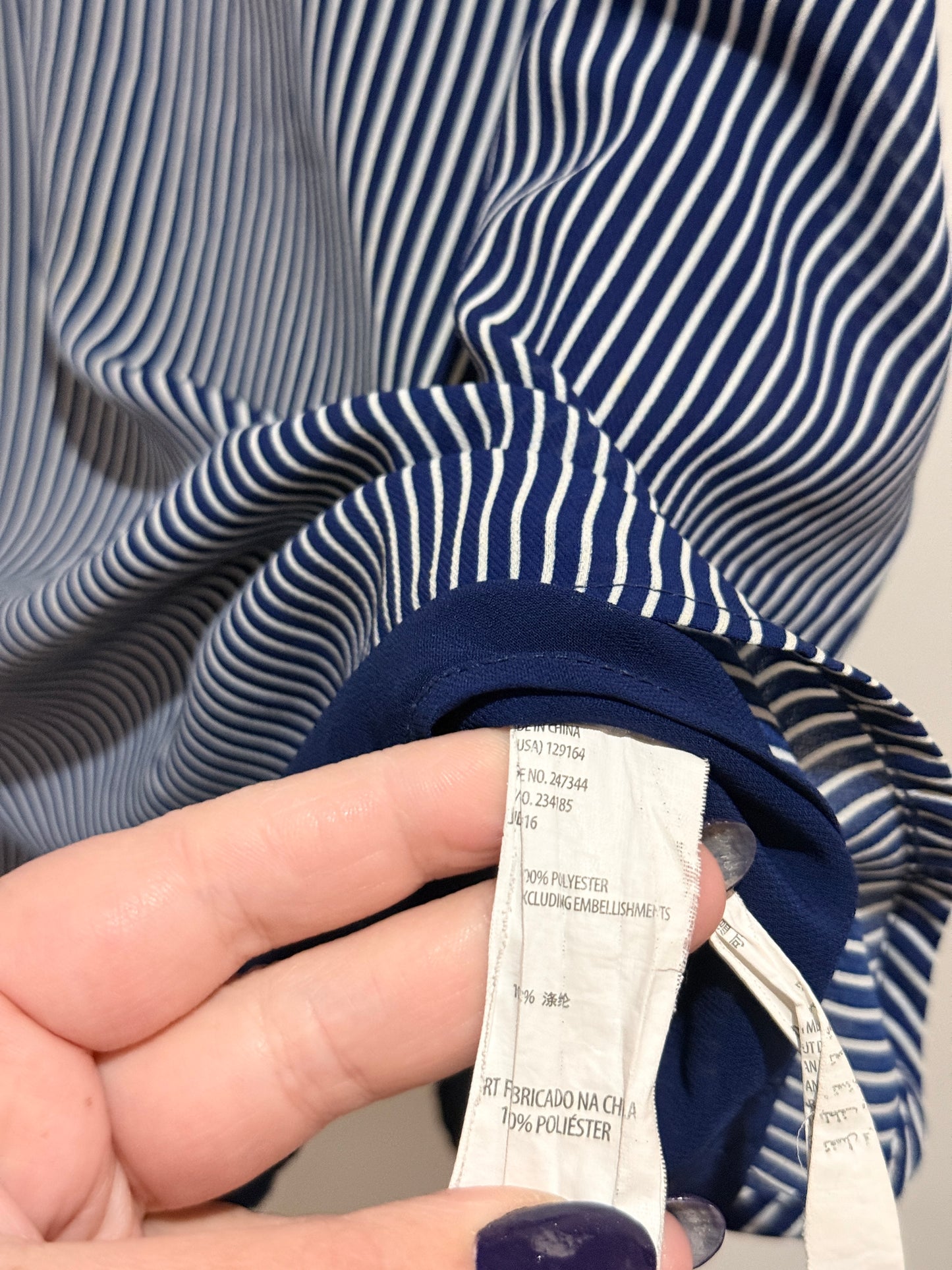 Cotton:on Pinstripe Scalloped Hem Cami Size M