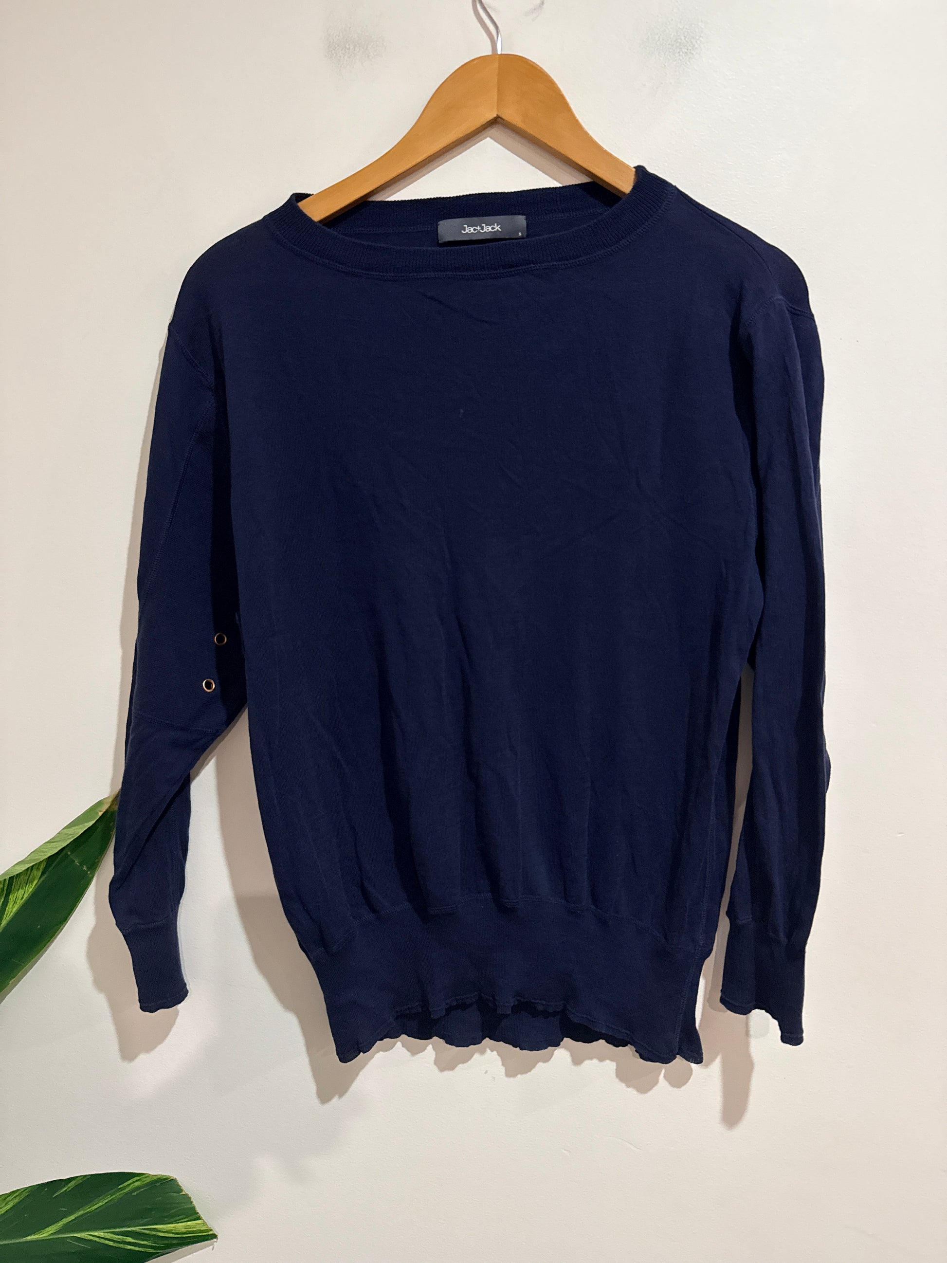 Jac+jack Cotton Crew Neck Jumper Size S
