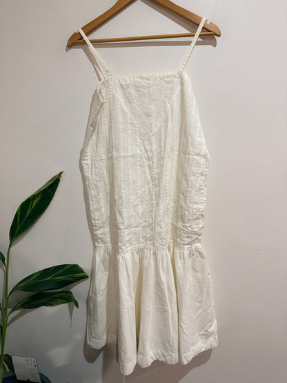 Brand Unknown Beaded Embroidered Cotton Sundress Size M (U/arm to U/arm 46cm)