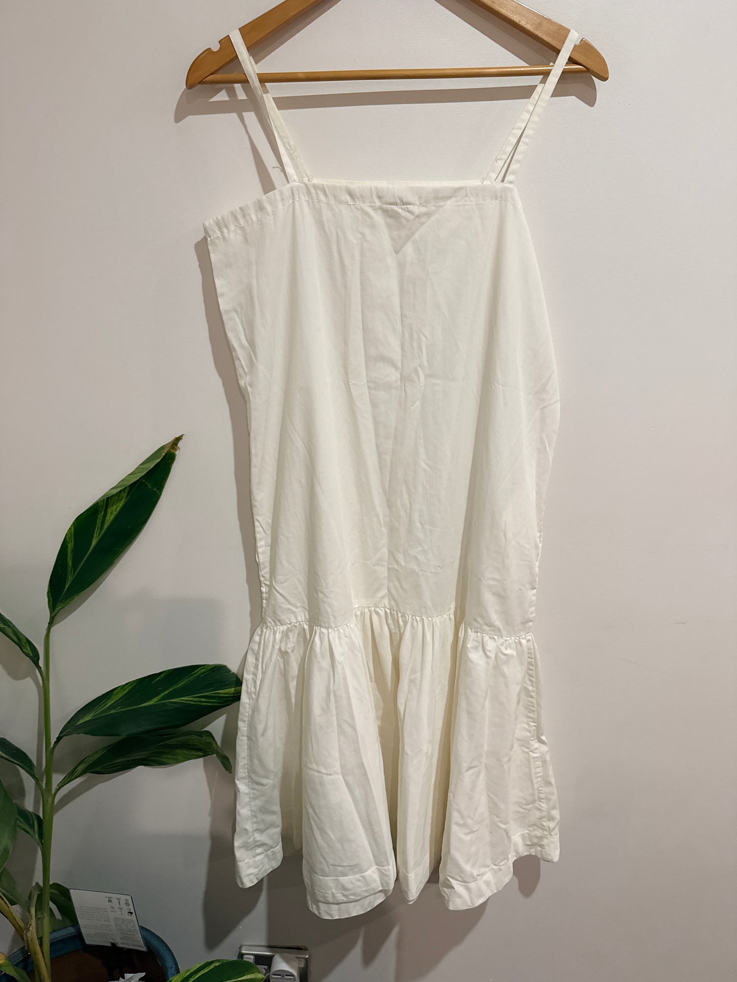 Brand Unknown Beaded Embroidered Cotton Sundress Size M (U/arm to U/arm 46cm)