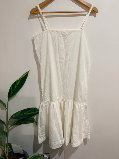 Brand Unknown Beaded Embroidered Cotton Sundress Size M (U/arm to U/arm 46cm)