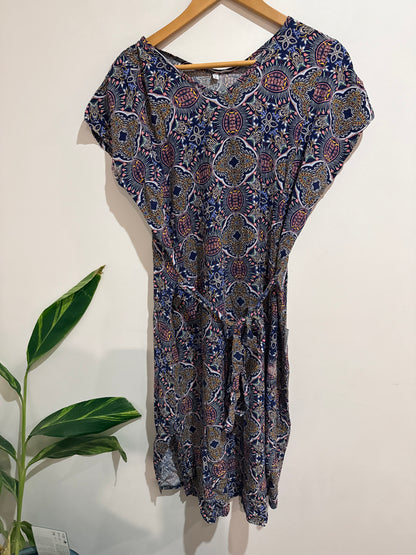 Exploit Paisley Print Tie-waist Dress Size 12