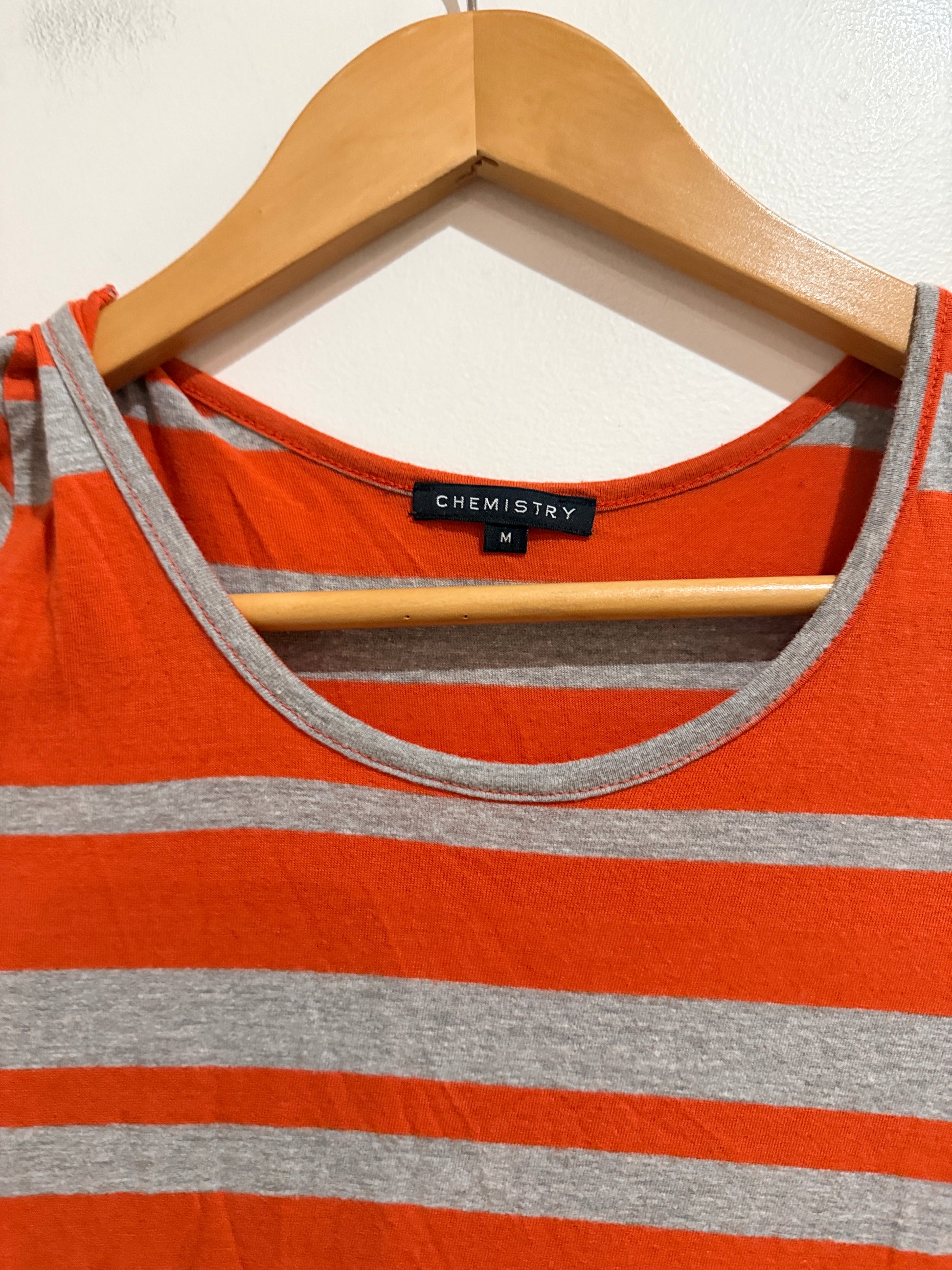 Chemistry Striped Cap Sleeve Maxi T-shirt Dress Size M